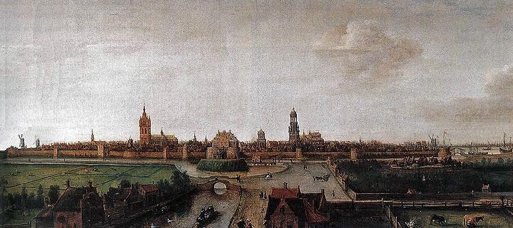 Hendrik Cornelisz. Vroom Delft as seen from the west oil painting image